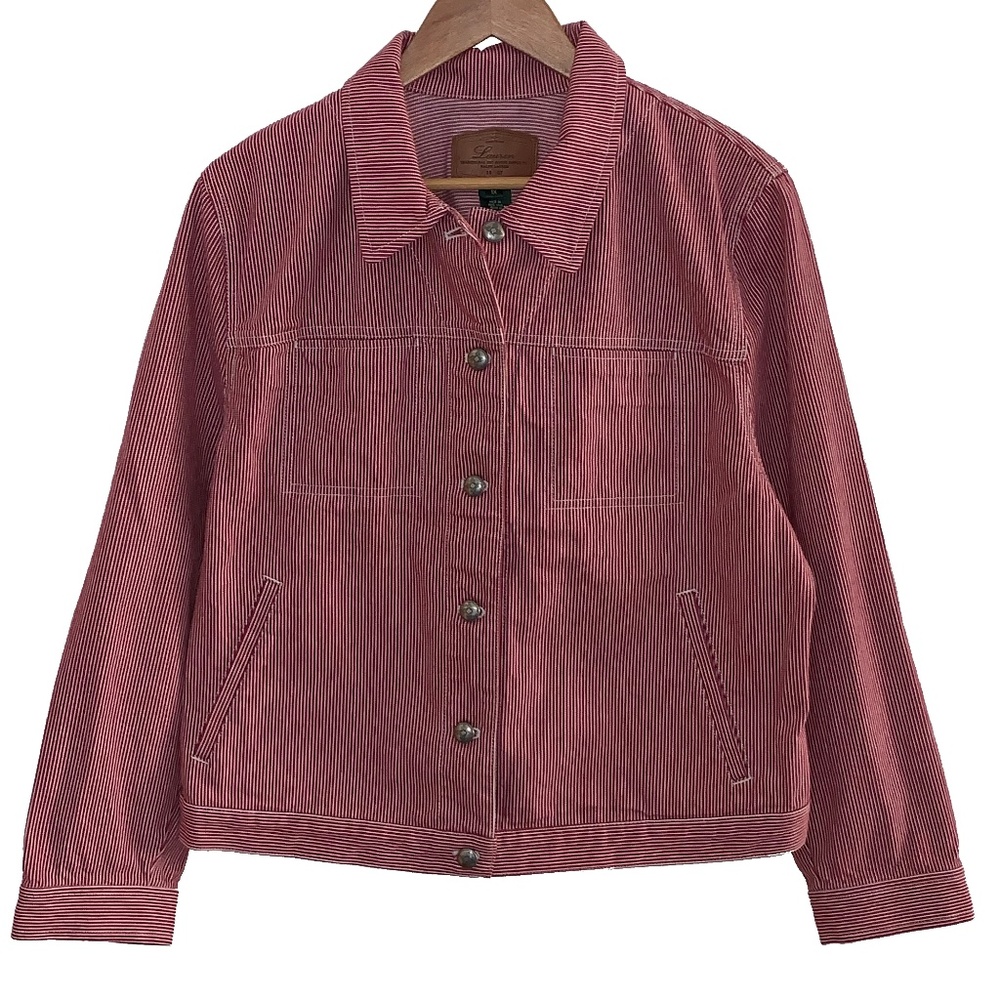 Lauren by Ralph Lauren Hickory Stripe Denim Jacket